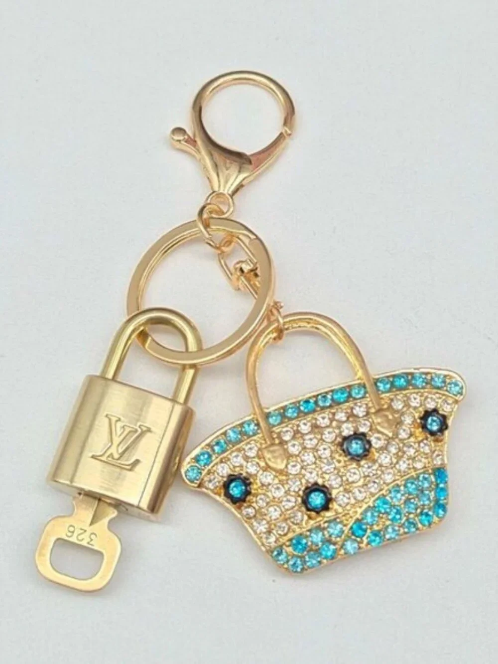 Louis Vuitton Gold Padlock 🔑 Authentic LV Unbranded Keychain Bag Charm
